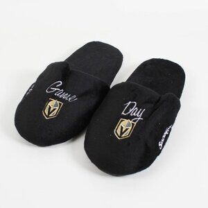 Vegas Golden Knights NHL Team Slippers Black Gold Cozy NEW